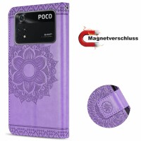 Handyhülle Hülle für Xiaomi POCO M4 Pro 4G, Handy Tasche Schutz Flip Case Schale