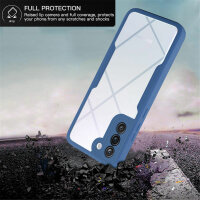 360°Grad Hülle für Samsung Galaxy S21+ Handyhülle mit Integriertem Displayschutz Blau