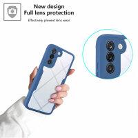 360°Grad Hülle für Samsung Galaxy S21+ Handyhülle mit Integriertem Displayschutz Blau
