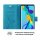Huawei Handy Tasche Handyhülle Schutz Hülle Blumen Flip Cover Buch Case Etui Huawei P30 Pro Blau