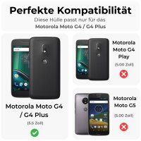 Carbon Outdoor Case Panzer Hülle Cover Hybrid Handytasche Schutzhülle Handyhülle Lenovo Moto G4 / G4 Plus Grau
