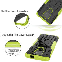 Handy Tasche Lenovo Motorola Panzer Hülle Hybrid Case Cover Schutzhülle Bumper Motorola Moto G9 Play Grün