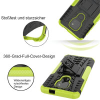 Handy Tasche Lenovo Motorola Panzer Hülle Hybrid Case Cover Schutzhülle Bumper Motorola Moto G9 Play Grün