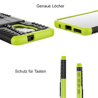 Handy Tasche Lenovo Motorola Panzer Hülle Hybrid Case Cover Schutzhülle Bumper Motorola Moto G9 Play Grün