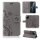 Xiaomi Handy Tasche Handyhülle Schutz Hülle Blumen Flip Cover Wallet Case Etui Xiaomi Mi 11 5G Grau