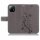 Xiaomi Handy Tasche Handyhülle Schutz Hülle Blumen Flip Cover Wallet Case Etui Xiaomi Mi 11 5G Grau