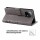 Xiaomi Handy Tasche Handyhülle Schutz Hülle Blumen Flip Cover Wallet Case Etui Xiaomi Mi 11 5G Grau