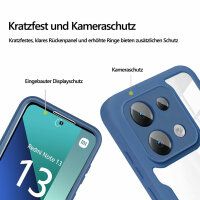 360° Grad Hülle Xiaomi Redmi Note 13 4G vollschutz Integriertem Displayschutz Blau