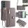 Handykette Samsung Hülle mit Band Handyhülle Kartenfächer PU Leder Umhängetasche Galaxy S22+ Grau