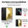 Handykette Samsung Hülle mit Band Handyhülle Kartenfächer PU Leder Umhängetasche Galaxy S22+ Grau