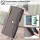 Handykette Samsung Hülle mit Band Handyhülle Kartenfächer PU Leder Umhängetasche Galaxy S22+ Grau