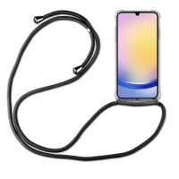 Handykette für Samsung Galaxy A25 – Handyhülle mit Band Schwarz