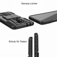 Schutz Hülle Xiaomi Handy Tasche Case Cover Silikon Schale Outdoor Handyhülle BF Xiaomi Redmi 9 Schwarz