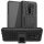 Schutz Hülle Xiaomi Handy Tasche Case Cover Silikon Schale Outdoor Handyhülle BF Xiaomi Redmi 9 Schwarz