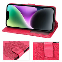 Handyhülle für Apple iPhone 14 Plus – Mandala Case Rot