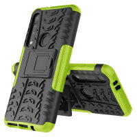 Handy Tasche Lenovo Motorola Panzer Hülle Hybrid Case Cover Schutzhülle Bumper Motorola Moto G8 Play Grün