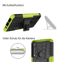 Handy Tasche Lenovo Motorola Panzer Hülle Hybrid Case Cover Schutzhülle Bumper Motorola Moto G8 Play Grün