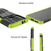 Handy Tasche Lenovo Motorola Panzer Hülle Hybrid Case Cover Schutzhülle Bumper Motorola Moto G8 Play Grün