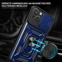 Handyhülle für Apple iPhone 15 Pro Max - Ring Panzer Case Blau