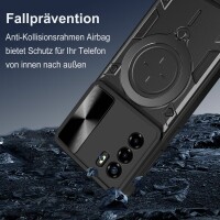 Handyhülle für ZTE Blade V40 Vita / A72 4G – Ring Panzer Case Schwarz