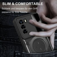 Handyhülle für ZTE Blade V40 Vita / A72 4G – Ring Panzer Case Schwarz