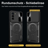 Handyhülle für ZTE Blade V40 Vita / A72 4G – Ring Panzer Case Schwarz
