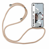Handykette für Xiaomi 12T /12T Pro 5G Handyhülle mit Band Hüllel Handy Tasche Beige / Braun