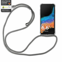 Handykette für Samsung Galaxy Xcover 6 Pro Handyhülle mit Band Hülle mit Kordel Grau