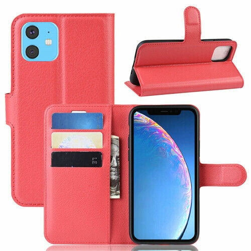 Apple iPhone 11 Hülle Handy Tasche Flip Case Schutzhülle Schale Etui Buchhülle  PU-Leder Rot