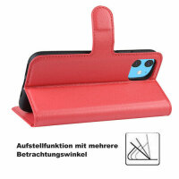 Apple iPhone 11 Hülle Handy Tasche Flip Case Schutzhülle Schale Etui Buchhülle  PU-Leder Rot