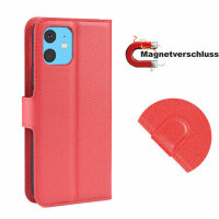 Apple iPhone 11 Hülle Handy Tasche Flip Case Schutzhülle Schale Etui Buchhülle  PU-Leder Rot