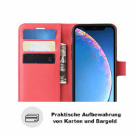Handyhülle für Apple iPhone 11 – Klapphülle PU-Leder Rot