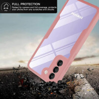 360° Grad Hülle für Samsung Galaxy S23+ vollschutz Integriertem Displayschutz Rosa