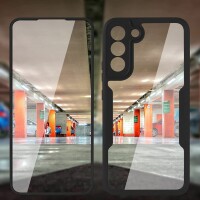 360° Grad Hülle für Samsung Galaxy S23+ vollschutz Integriertem Displayschutz Rosa