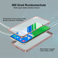 360° Grad Hülle für Samsung Galaxy S23+ vollschutz Integriertem Displayschutz Rosa