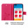Huawei Handy Tasche Handyhülle Schutz Hülle Blumen Flip Cover Buch Case Etui Huawei P40 Pro Pink