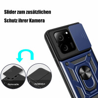 Outdoor Panzer Hülle Xiaomi 13T / 13T Pro Handyhülle Kameraschutz Ringhalter Blau