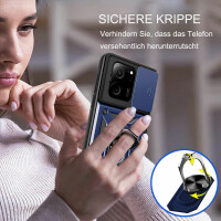 Outdoor Panzer Hülle Xiaomi 13T / 13T Pro Handyhülle Kameraschutz Ringhalter Blau