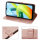 Hülle Xiaomi Redmi A1, Handy Tasche Handyhülle Flip Wallet Case Klapphülle Etui Rosegold