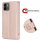 Hülle Xiaomi Redmi A1, Handy Tasche Handyhülle Flip Wallet Case Klapphülle Etui Rosegold