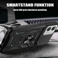 Outdoor Panzer Hülle Motorola Moto G13 / G23 / G53 mit Kameraschutz Ringhalter Schwarz