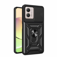 Outdoor Panzer Hülle Motorola Moto G13 / G23 / G53 mit Kameraschutz Ringhalter Schwarz