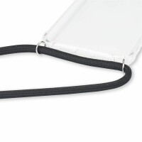 Handy Hülle mit Band Schutzhülle Handykette Seil Silikon Handy Tasche mit Schnur Nokia 5.4 Schwarz