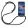 Handy Hülle mit Band Schutzhülle Handykette Seil Silikon Handy Tasche mit Schnur Nokia 5.4 Schwarz