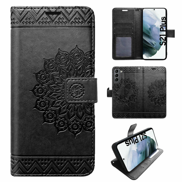 Handyhülle für Samsung Galaxy S21+ Plus 5G Hülle Handy Tasche Flip Case Etui TPU