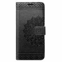 Handyhülle für ZTE Blade A71 – Klapphülle Mandala Schwarz