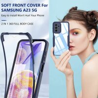 360° Grad Hülle für Samsung Galaxy A23 5G vollschutz Integriertem Displayschutz Rosa