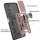 Outdoor Panzer Hülle für Samsung Galaxy S23 FE mit Kameraschutz Ringhalter Case Rosegold