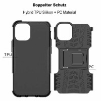 Handyhülle für Apple iPhone 12 Mini – Panzer Case Schwarz