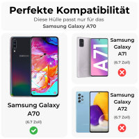 Handy Tasche für Samsung Galaxy A70 Hülle Flip...